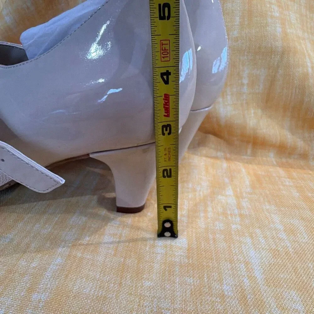 Ros Hommerson Kiki Heels Cream Sz 10 Lizard Leather New